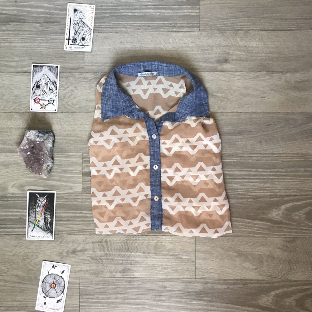 Modern Semi-Sheer Blouse w/ Shoulder Cutouts